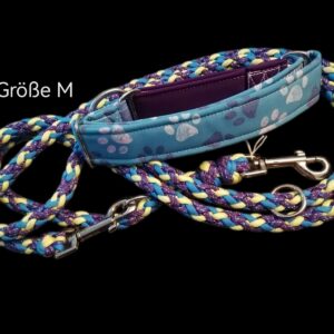 Zuppo Paracordleinen Set Paws Blau Größe M